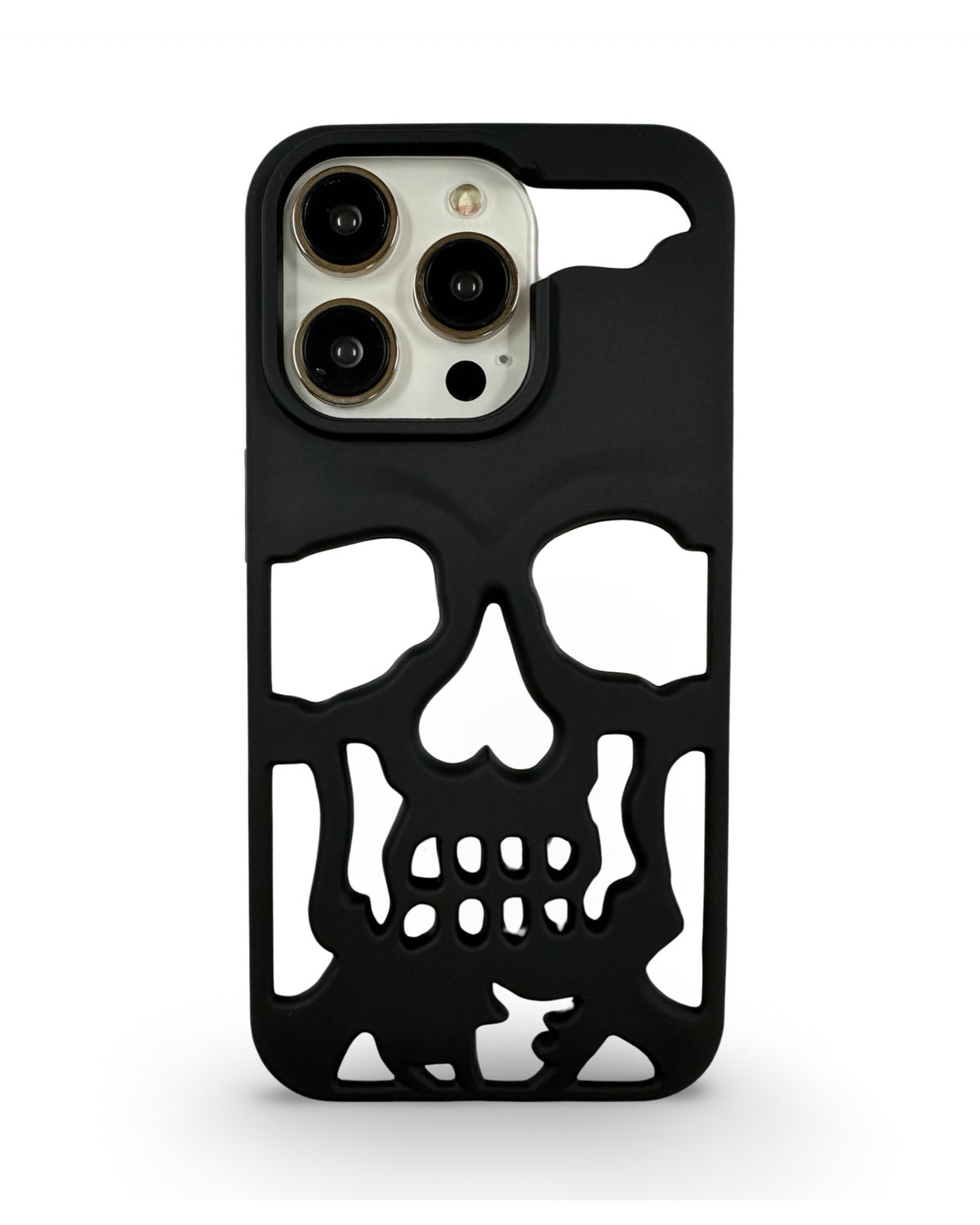 CaseNerd "Black Skull Die Cut" iPhone Case